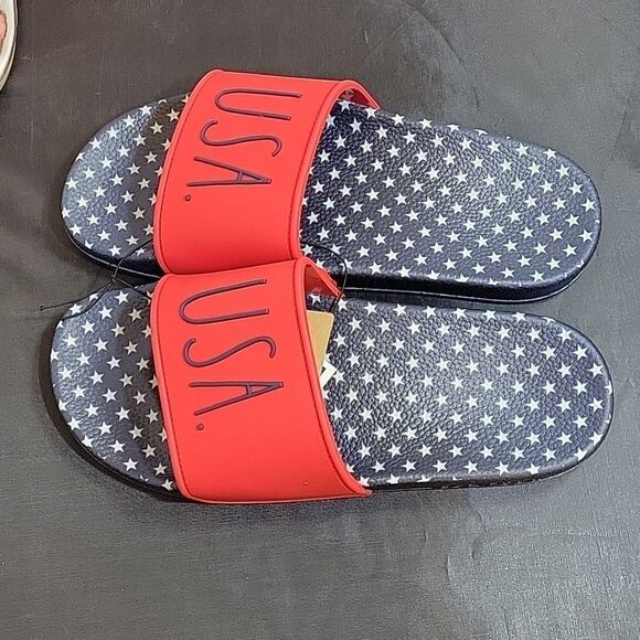 BRAND NEW RAE DUNN U.S.A WOMEN"S SLIDES - Picture 4 of 12